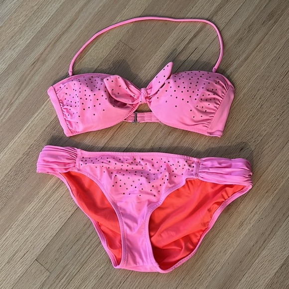 Victoria Secret Swimsuit Set hot Pink - Size L - Picture 1 of 7